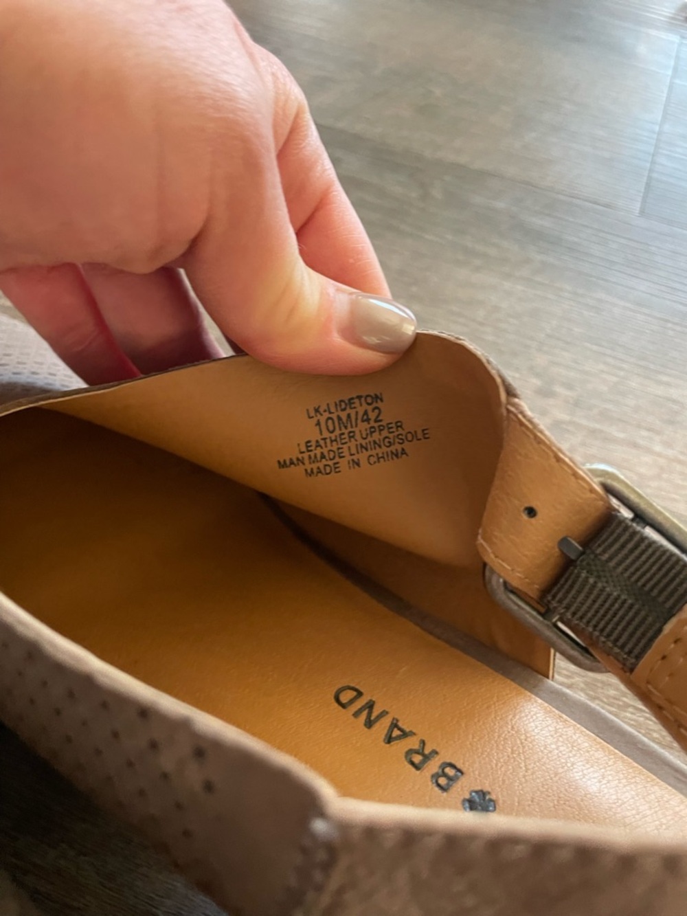 Lucky Brand Taupe Perforated Slingback Flats - Picture 6 of 6